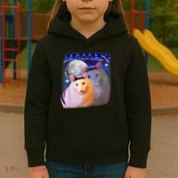 Funny Meme Huh Cat Kids Hoodie thumb 3