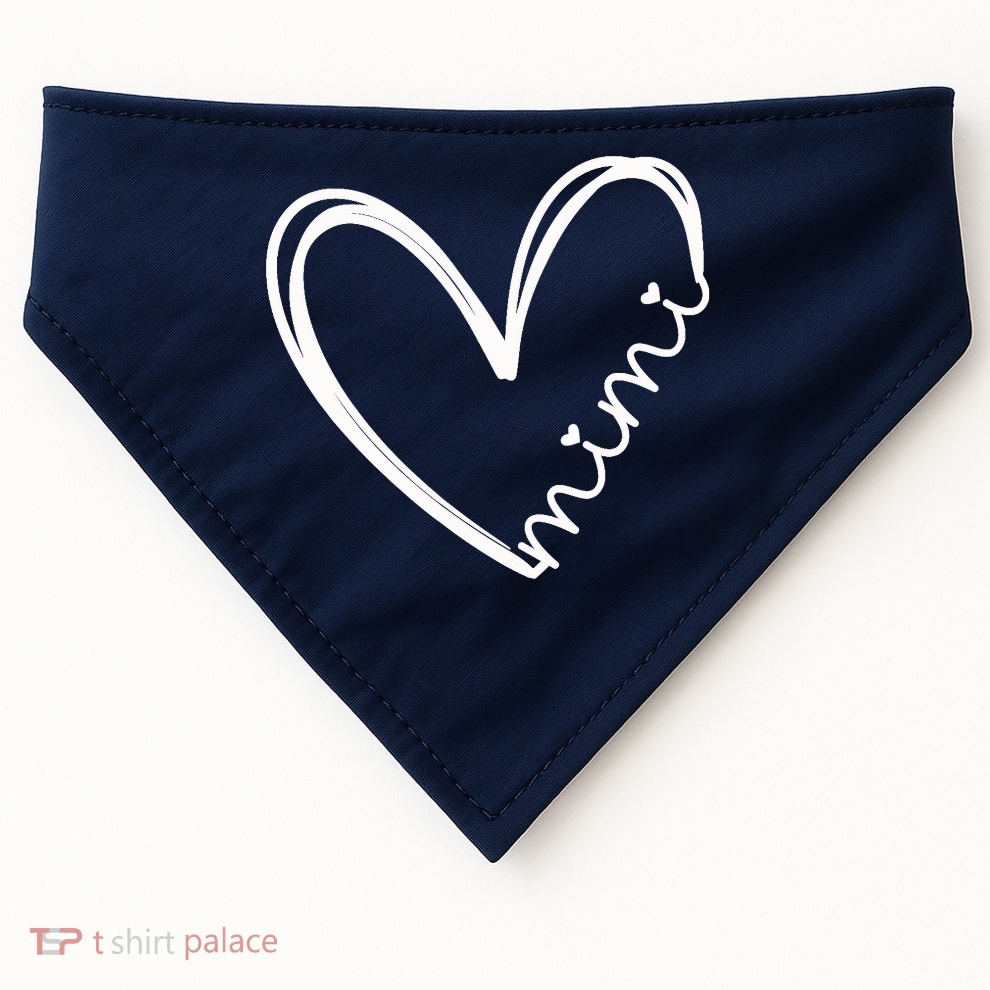 Funny Mimi Heart For Grandma Mother Day Wo USA-Made Doggie Bandana