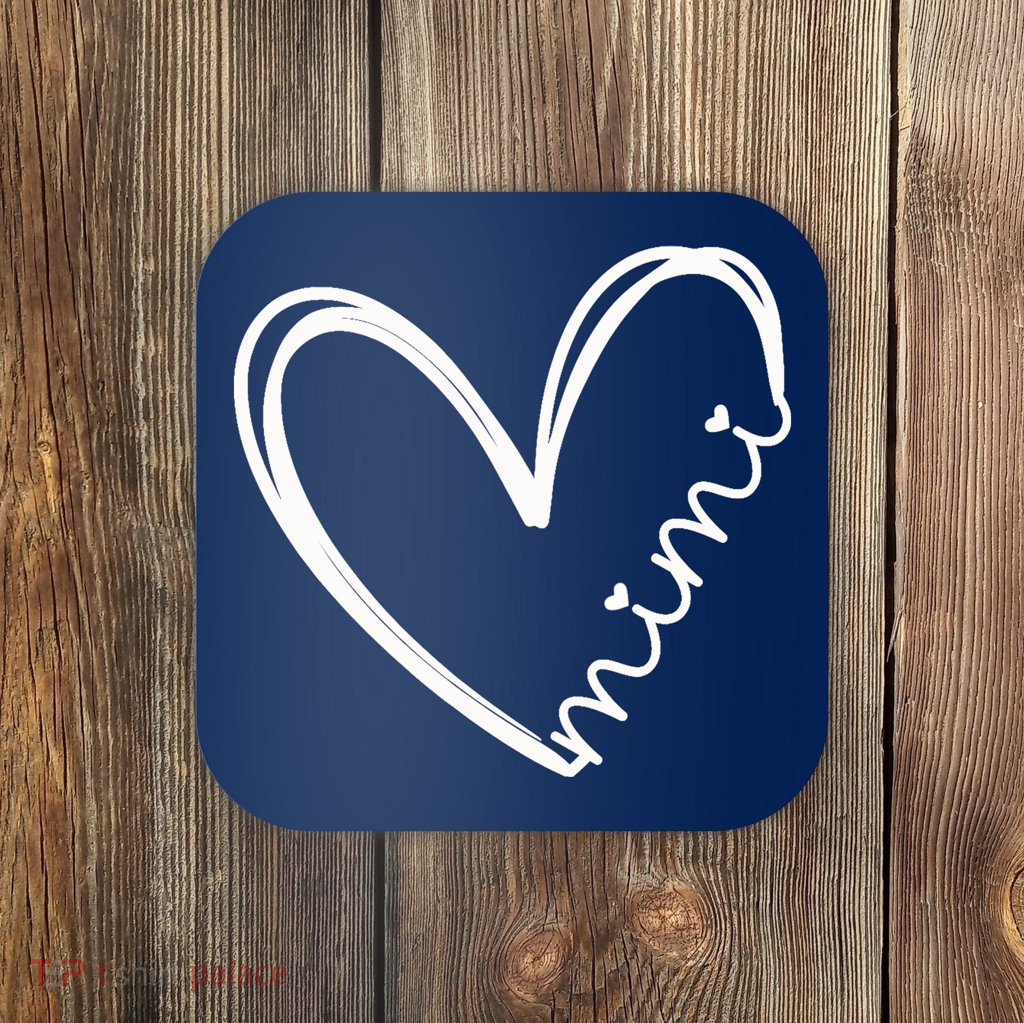 Funny Mimi Heart For Grandma Mother Day Wo Coaster