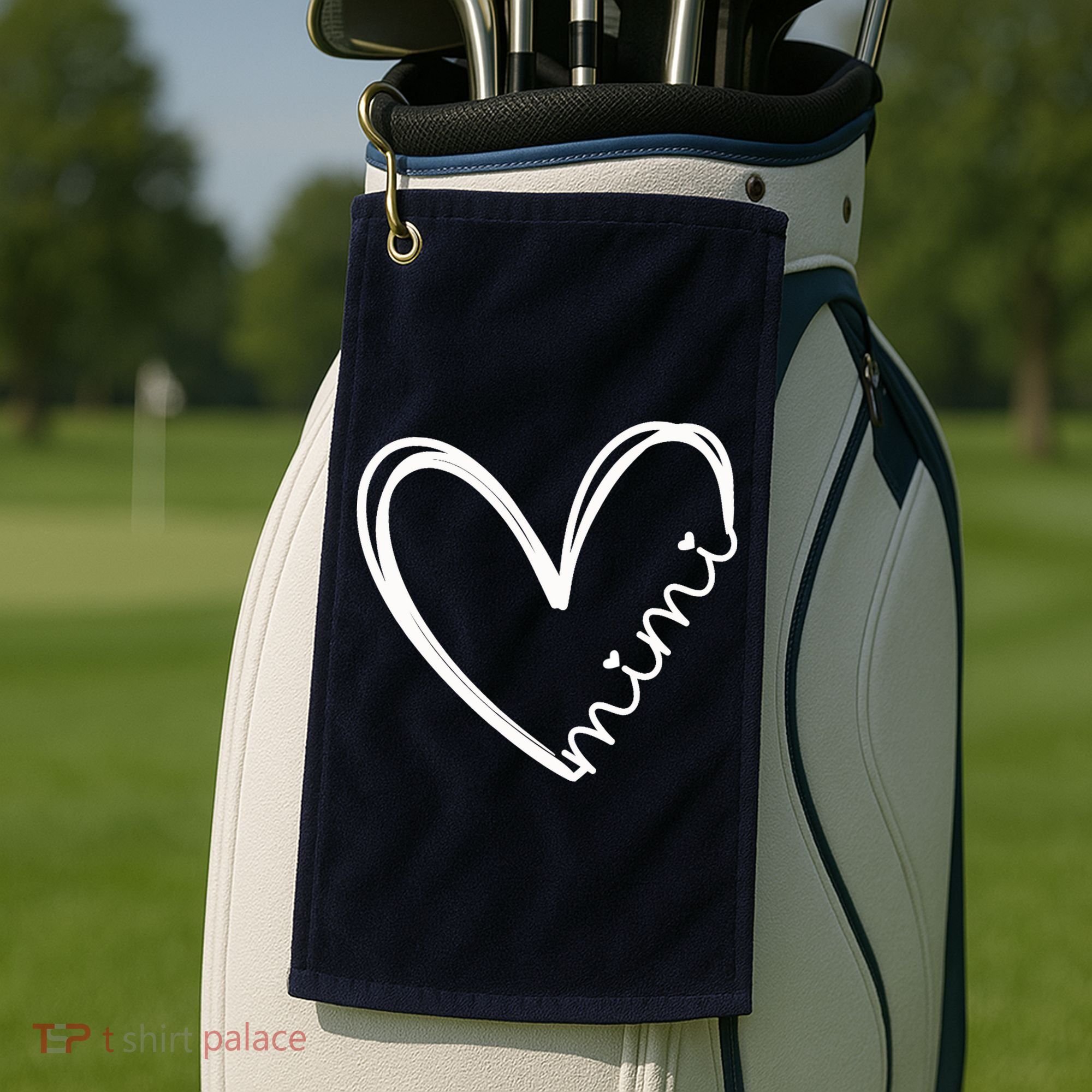 Funny Mimi Heart For Grandma Mother Day Wo Golf Towel
