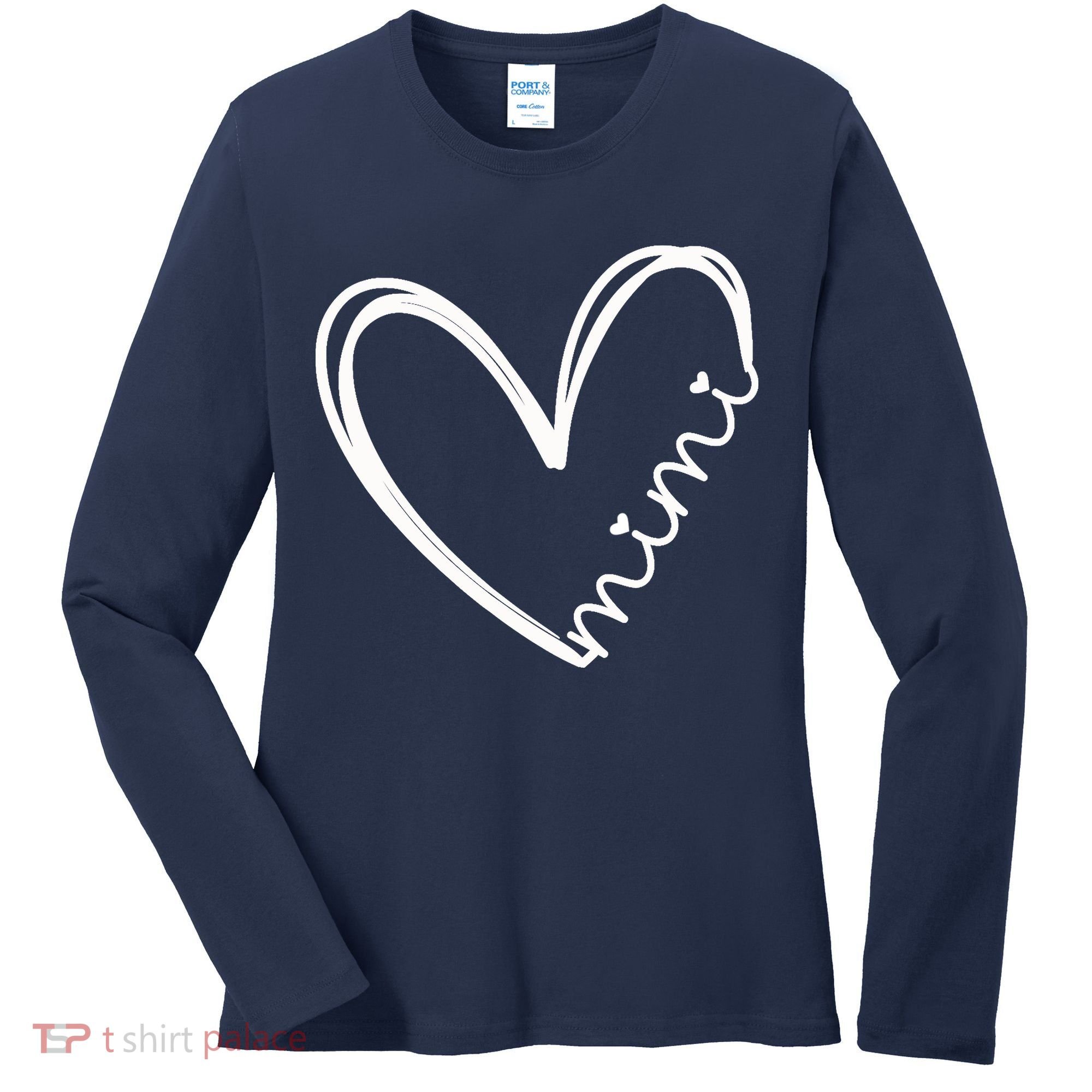 Funny Mimi Heart For Grandma Mother Day Wo Women's Long Sleeve Shirt