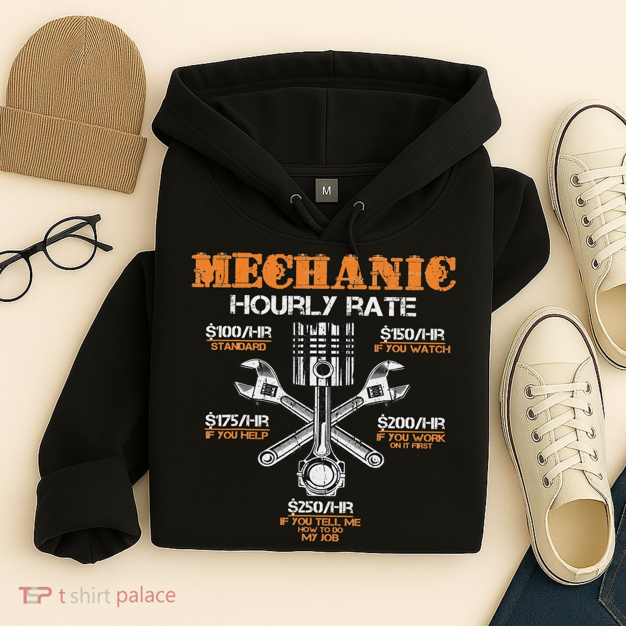 Funny Mechanic Hourly Rate Gif Labor Rates Hoodie