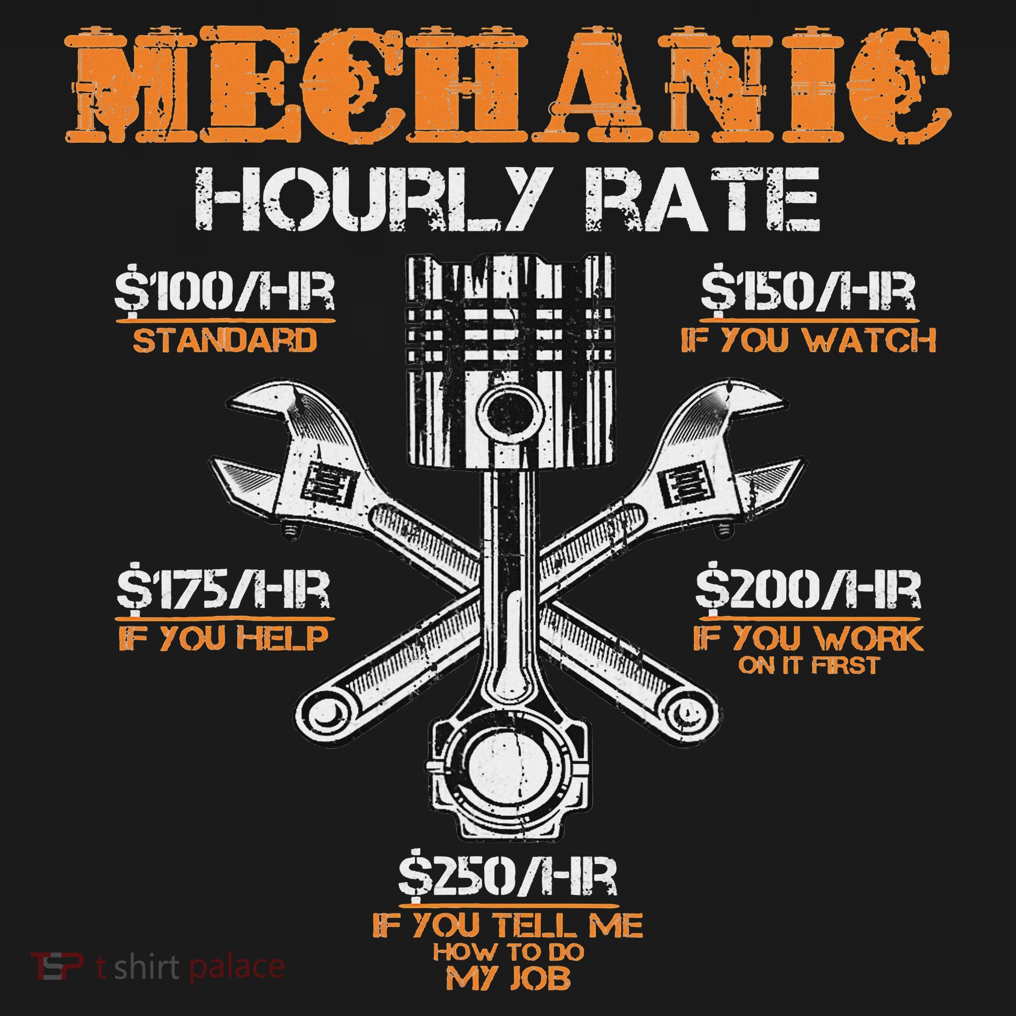 Funny Mechanic Hourly Rate Gif Labor Rates Women's Hoodie