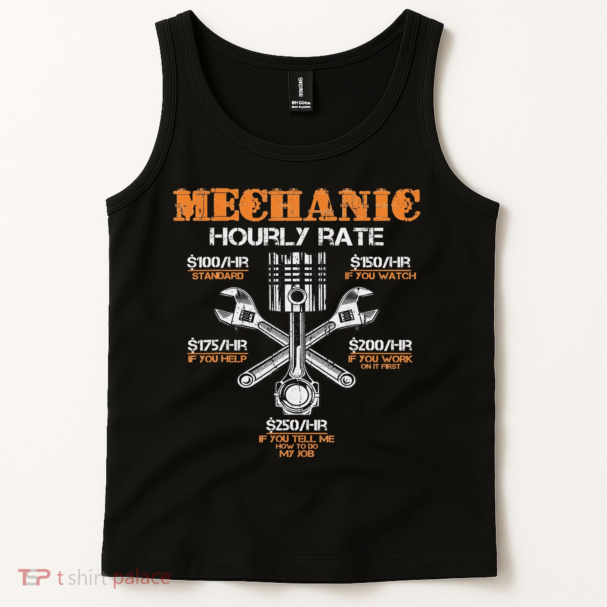 Funny Mechanic Hourly Rate Gif Labor Rates Tank Top