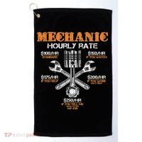 Funny Mechanic Hourly Rate Gif Labor Rates Golf Towel thumb 0