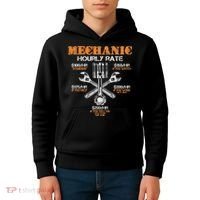 Funny Mechanic Hourly Rate Gif Labor Rates Kids Hoodie thumb 4