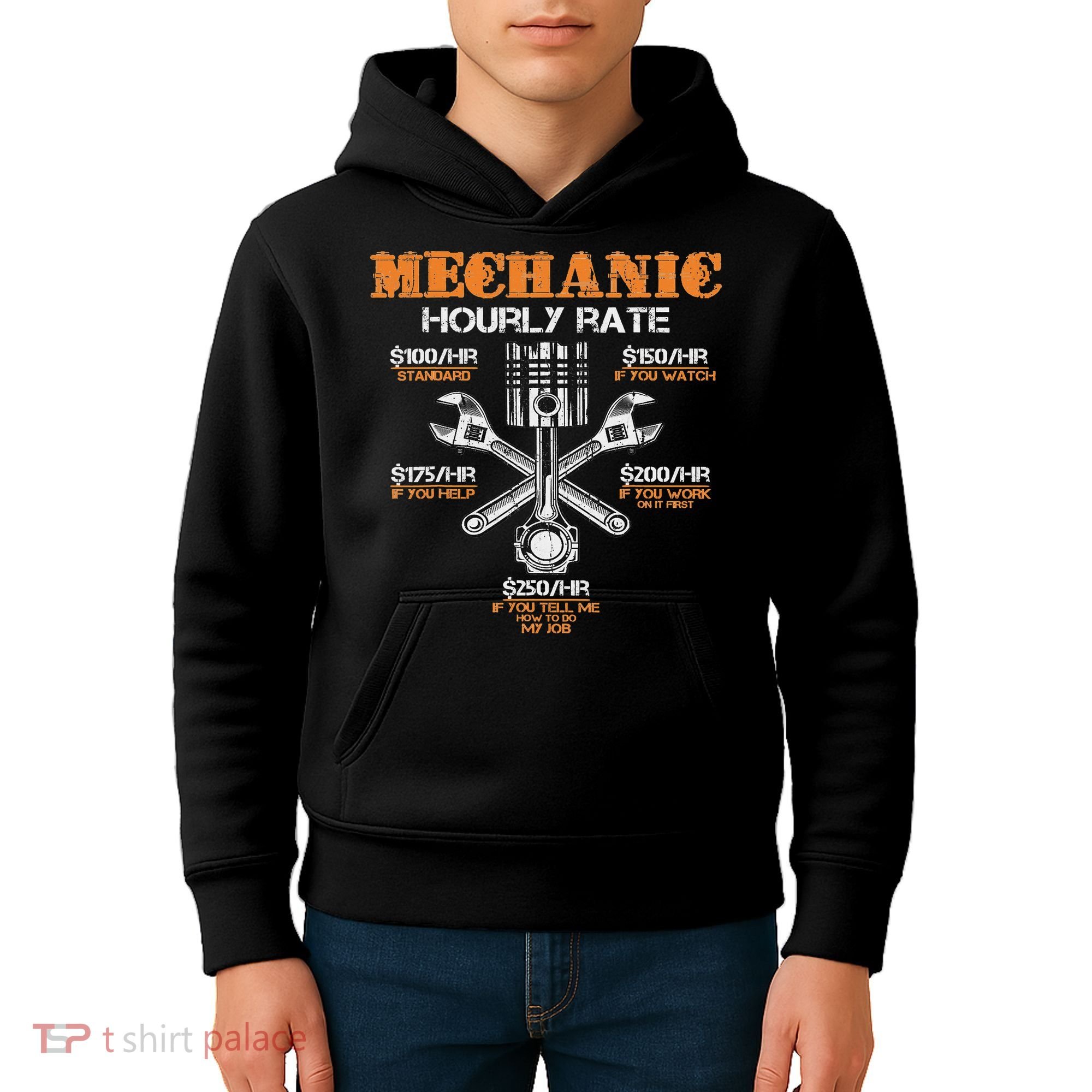 Funny Mechanic Hourly Rate Gif Labor Rates Kids Hoodie