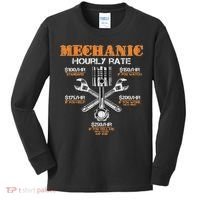 Funny Mechanic Hourly Rate Gif Labor Rates Kids Long Sleeve Shirt thumb 0
