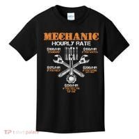 Funny Mechanic Hourly Rate Gif Labor Rates Kids T-Shirt thumb 0