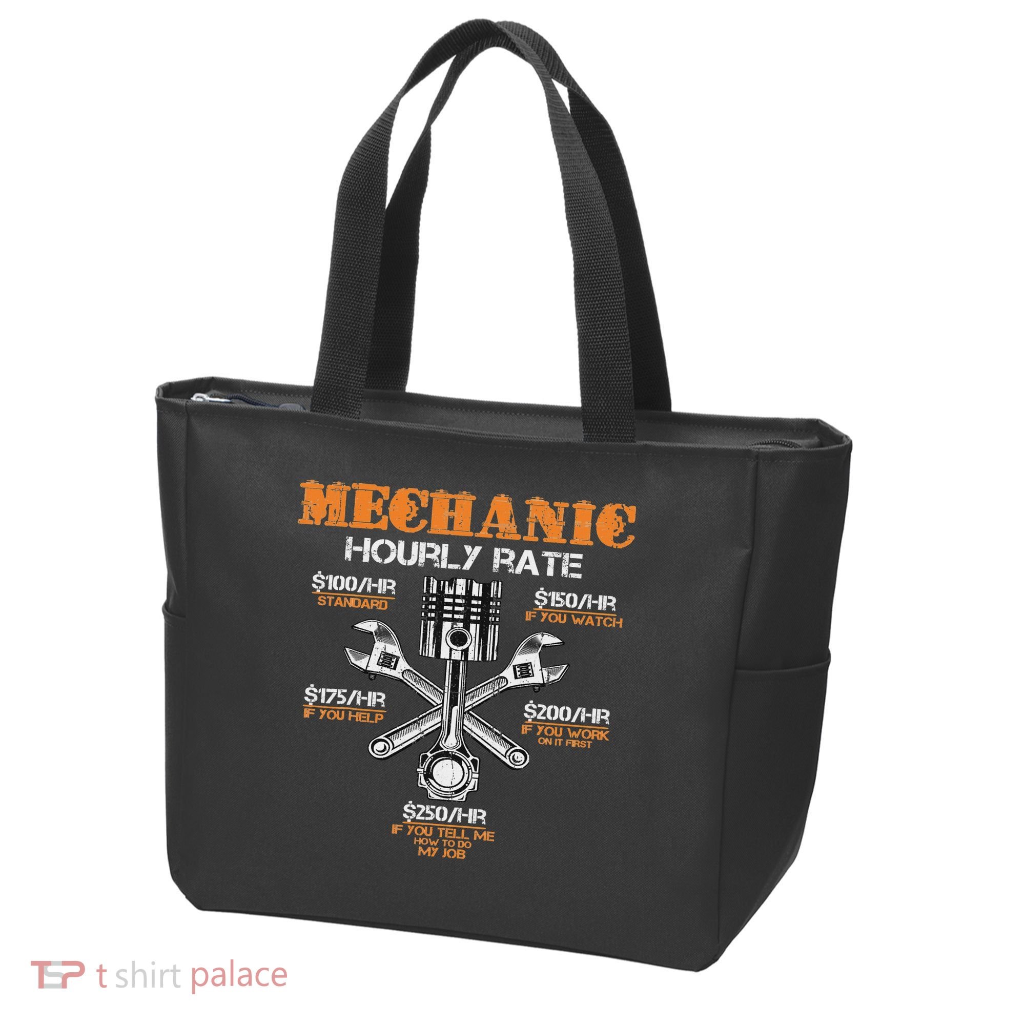 Funny Mechanic Hourly Rate Gif Labor Rates Tote Bag