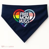 Free Mom Hugs Rainbow Pride USA-Made Doggie Bandana thumb 0