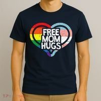 Free Mom Hugs Rainbow Pride T-Shirt thumb 3