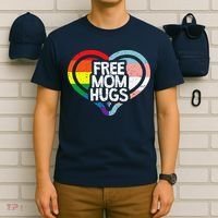 Free Mom Hugs Rainbow Pride T-Shirt thumb 6