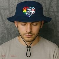 Free Mom Hugs Rainbow Pride Bucket Hat thumb 2