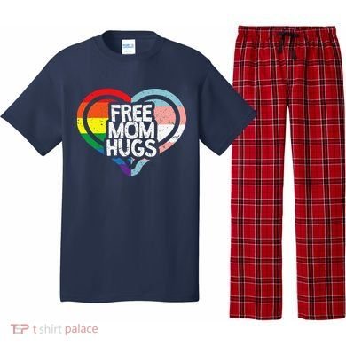 Free Mom Hugs Rainbow Pride Pajama Set