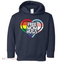 Free Mom Hugs Rainbow Pride Toddler Hoodie thumb 0