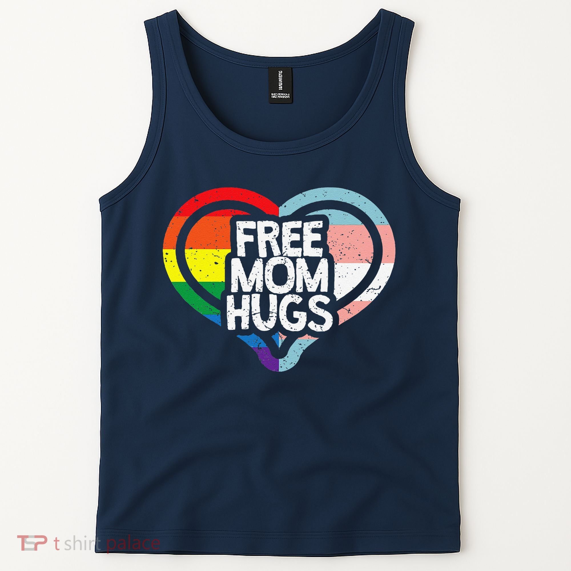Free Mom Hugs Rainbow Pride Tank Top