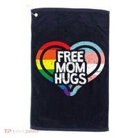 Free Mom Hugs Rainbow Pride Golf Towel thumb 0