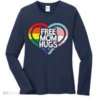 Free Mom Hugs Rainbow Pride Women's Long Sleeve Shirt thumb 0