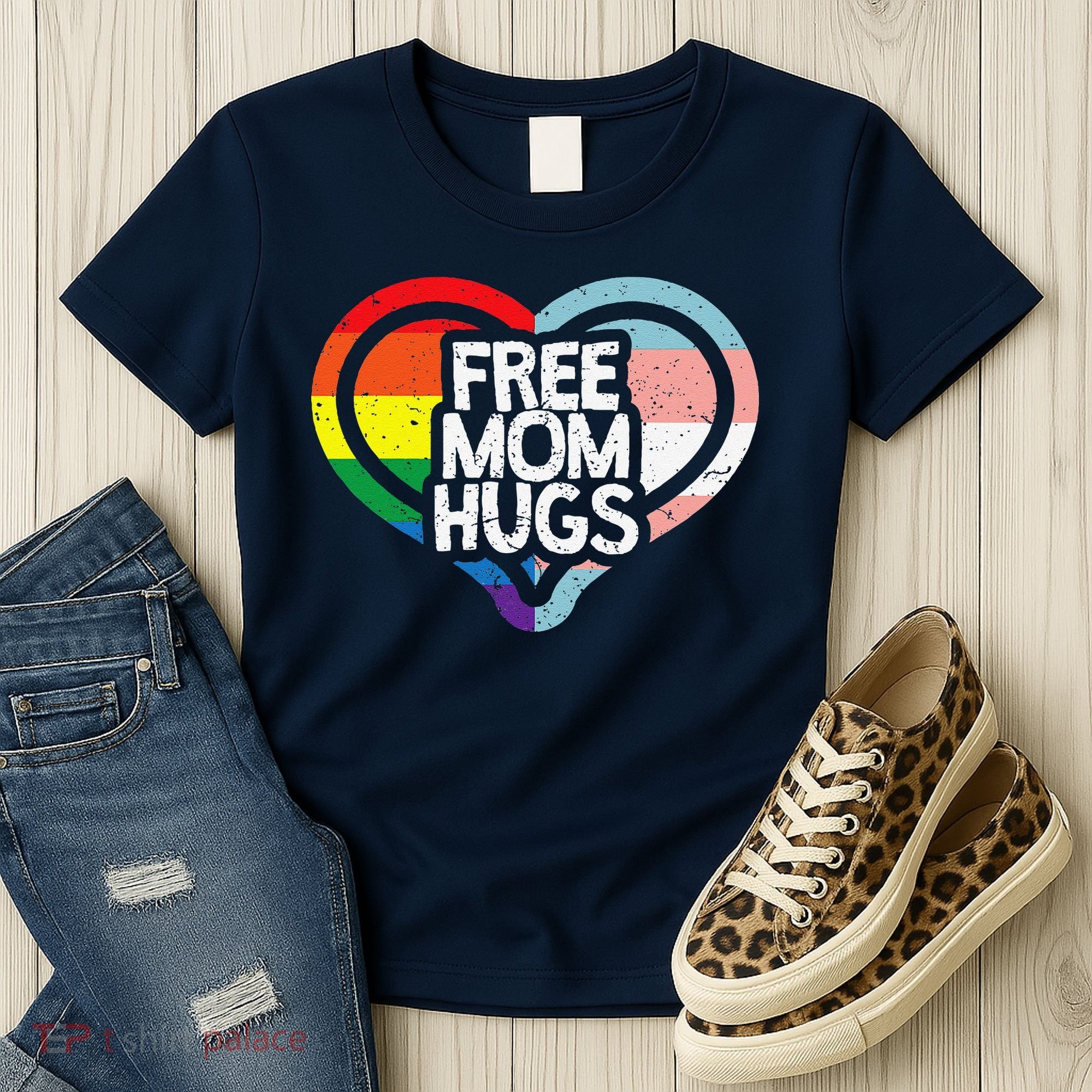 Free Mom Hugs Rainbow Pride Women's T-Shirt