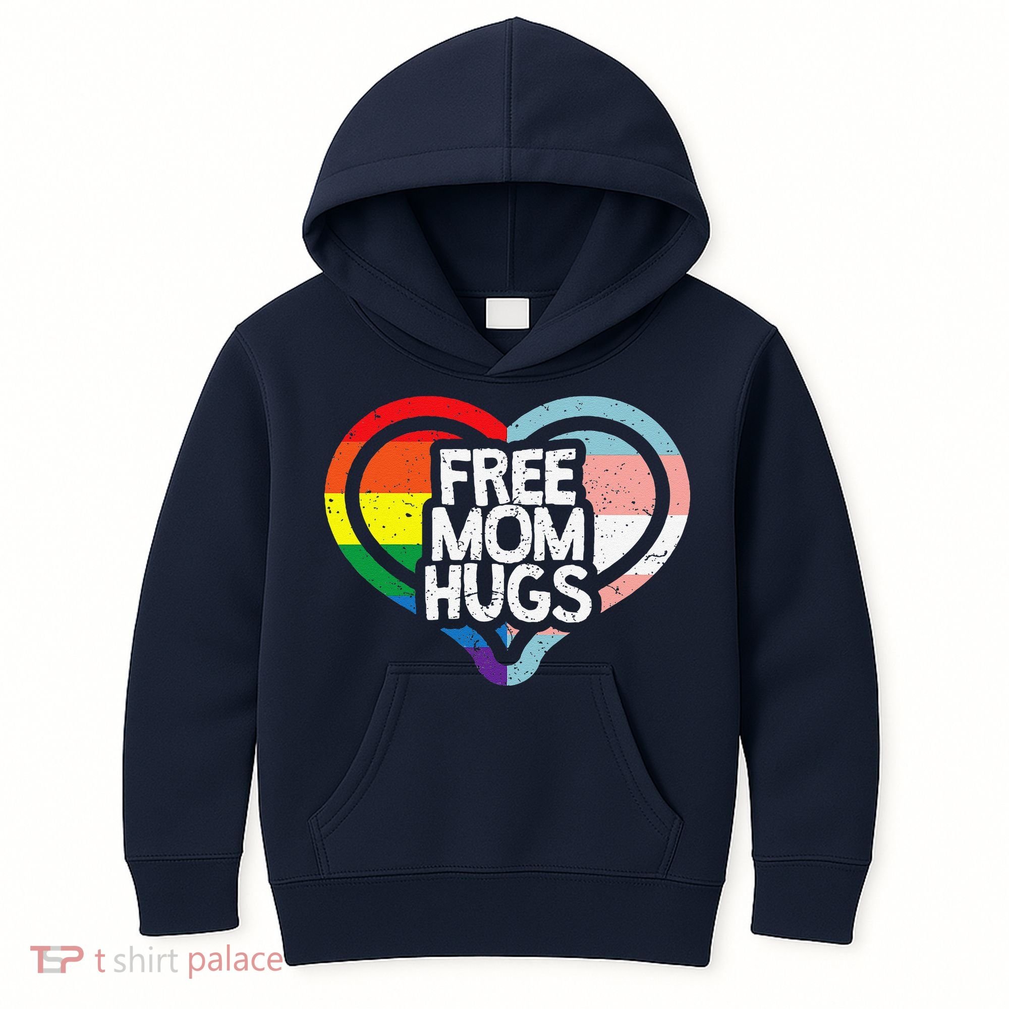 Free Mom Hugs Rainbow Pride Kids Hoodie
