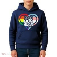 Free Mom Hugs Rainbow Pride Kids Hoodie thumb 4
