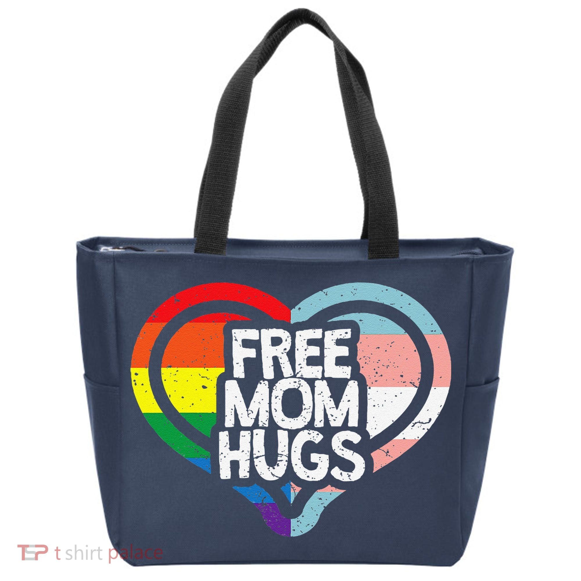 Free Mom Hugs Rainbow Pride Tote Bag