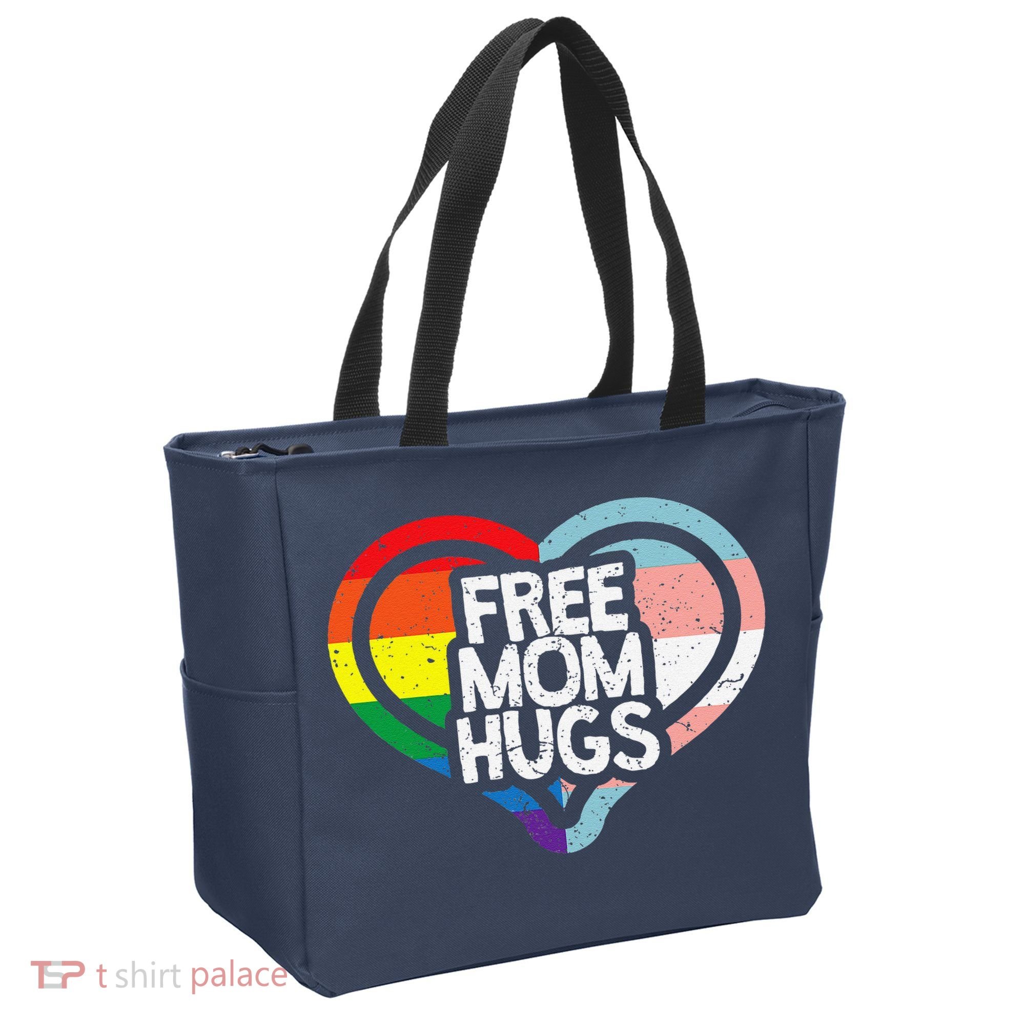 Free Mom Hugs Rainbow Pride Tote Bag