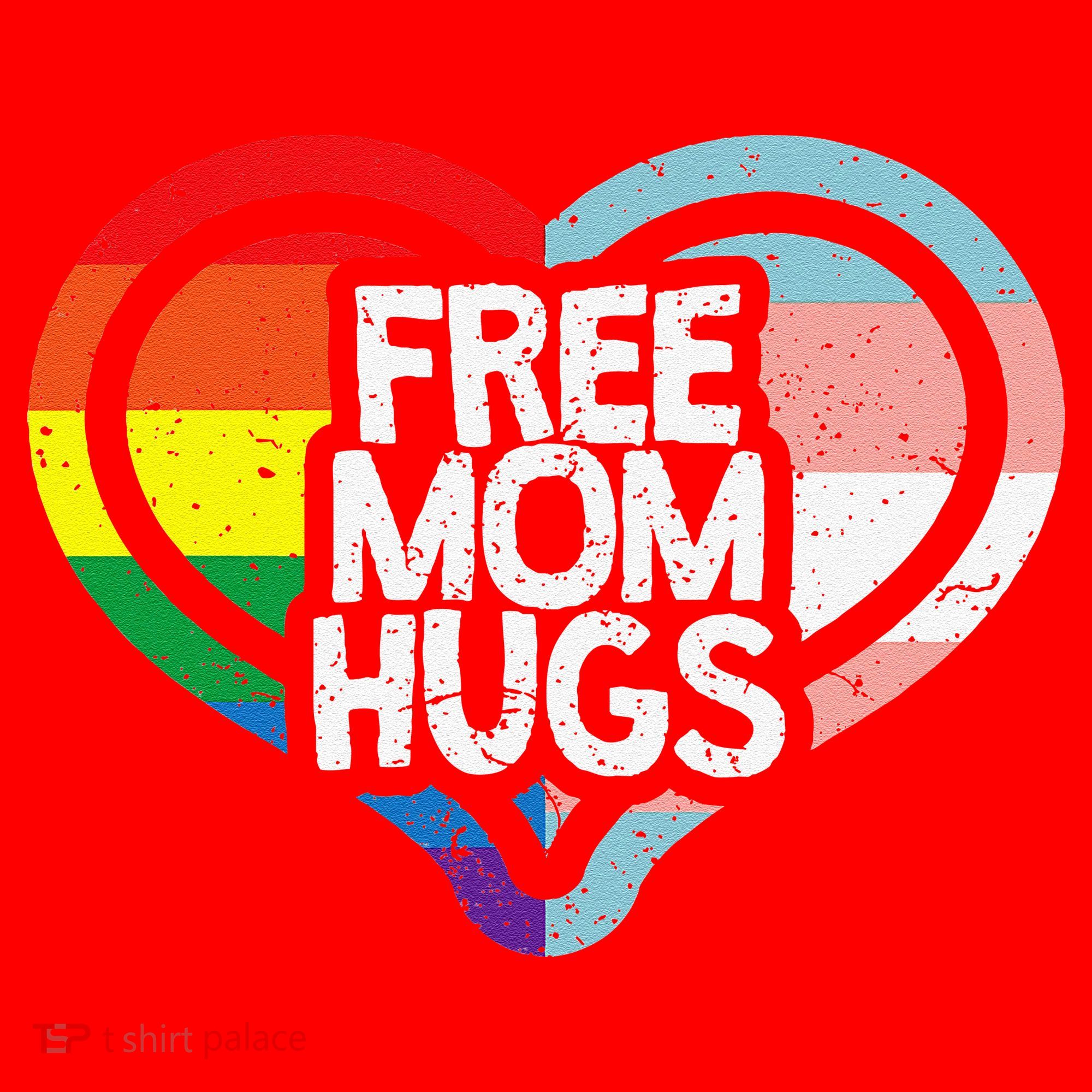 Free Mom Hugs Rainbow Pride Santa Hat