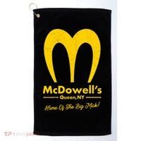 Funny McDowell's Home Of The Big Mick Golf Towel thumb 0