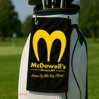 Funny McDowell's Home Of The Big Mick Golf Towel thumb 2
