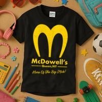 Funny McDowell's Home Of The Big Mick Kids T-Shirt thumb 3