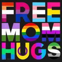 Free Mom Hugs Gift Rainbow Lgbtq Lgbt Pride Month Gift Doggie Tank thumb 4