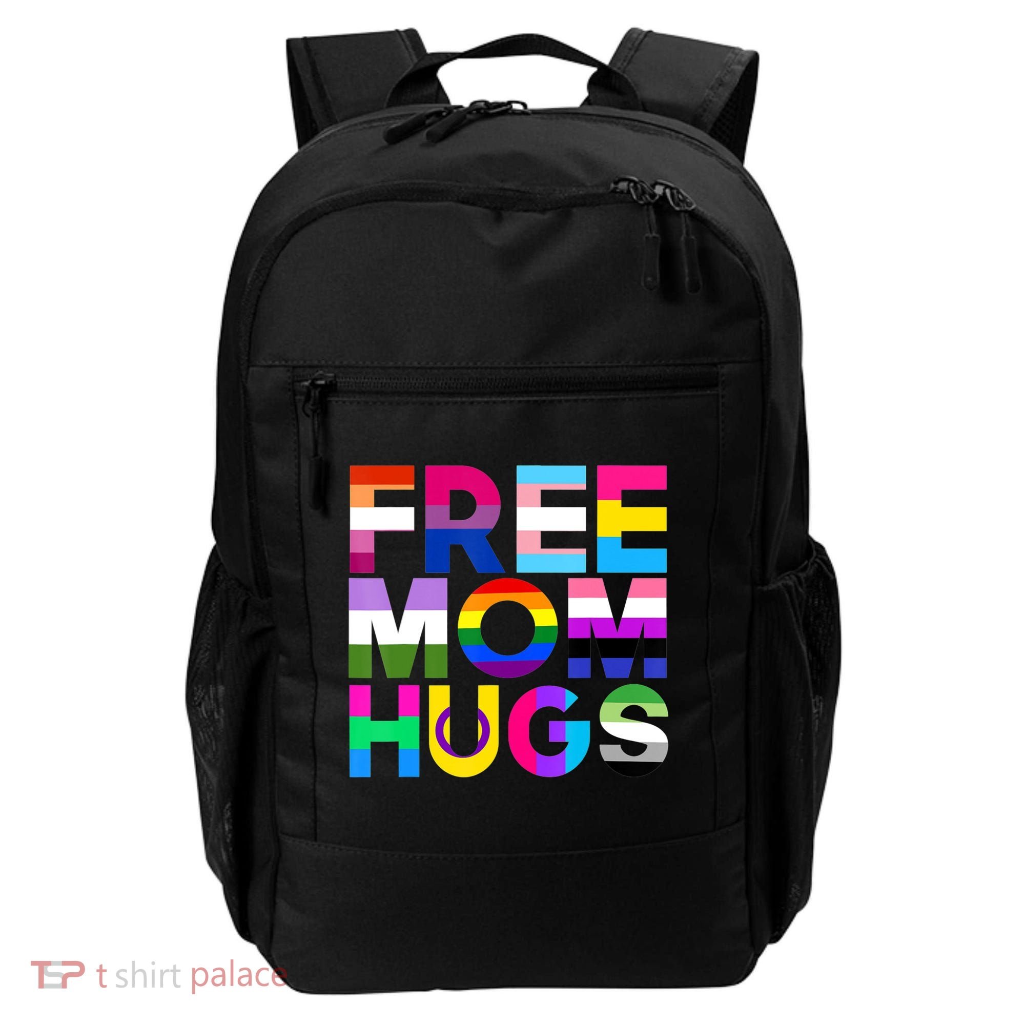 Free Mom Hugs Gift Rainbow Lgbtq Lgbt Pride Month Gift Backpack