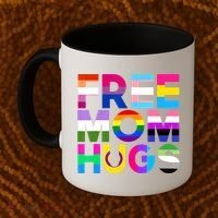 Free Mom Hugs Gift Rainbow Lgbtq Lgbt Pride Month Gift Coffee Mug thumb 2
