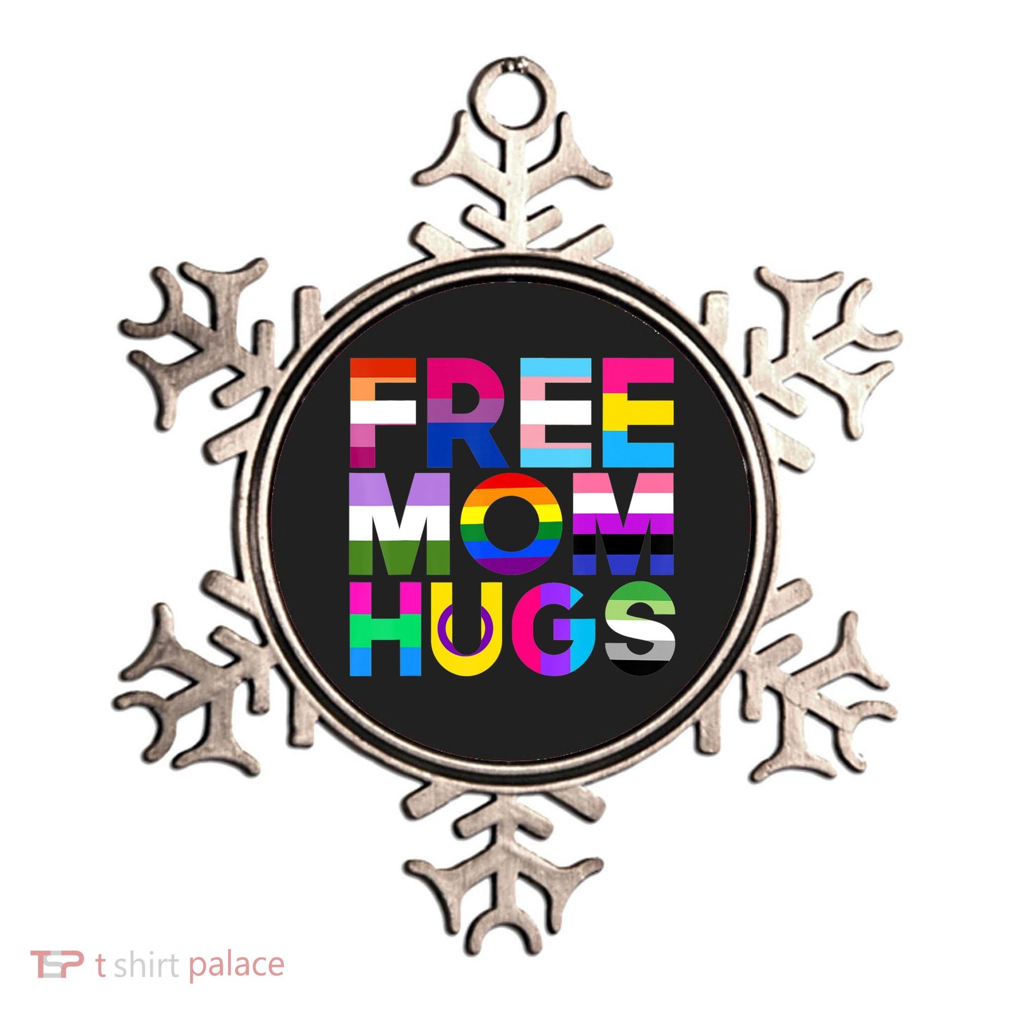 Free Mom Hugs Gift Rainbow Lgbtq Lgbt Pride Month Gift Ornament