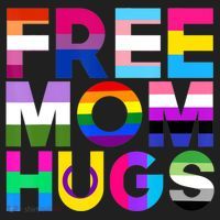 Free Mom Hugs Gift Rainbow Lgbtq Lgbt Pride Month Gift Golf Towel thumb 3