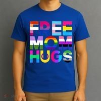 Free Mom Hugs Gift Rainbow Lgbtq Lgbt Pride Month Gift T-Shirt thumb 3