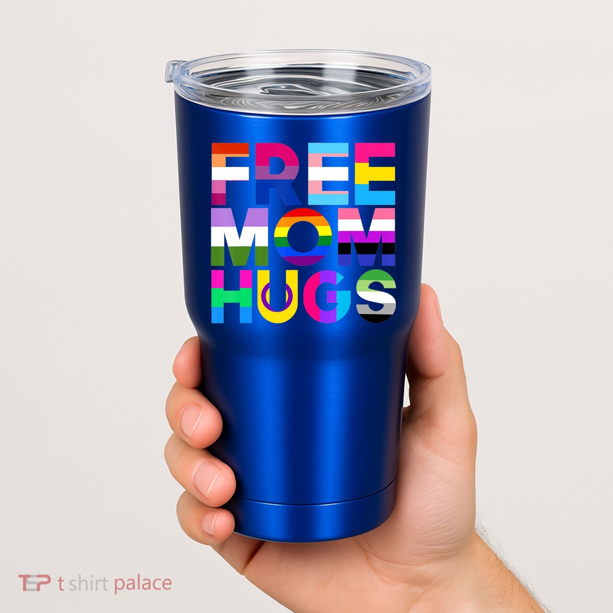 Free Mom Hugs Gift Rainbow Lgbtq Lgbt Pride Month Gift Tumbler
