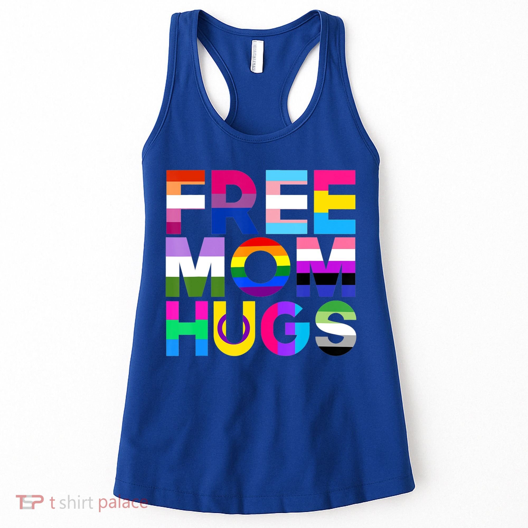 Free Mom Hugs Gift Rainbow Lgbtq Lgbt Pride Month Gift Women's Tank Top