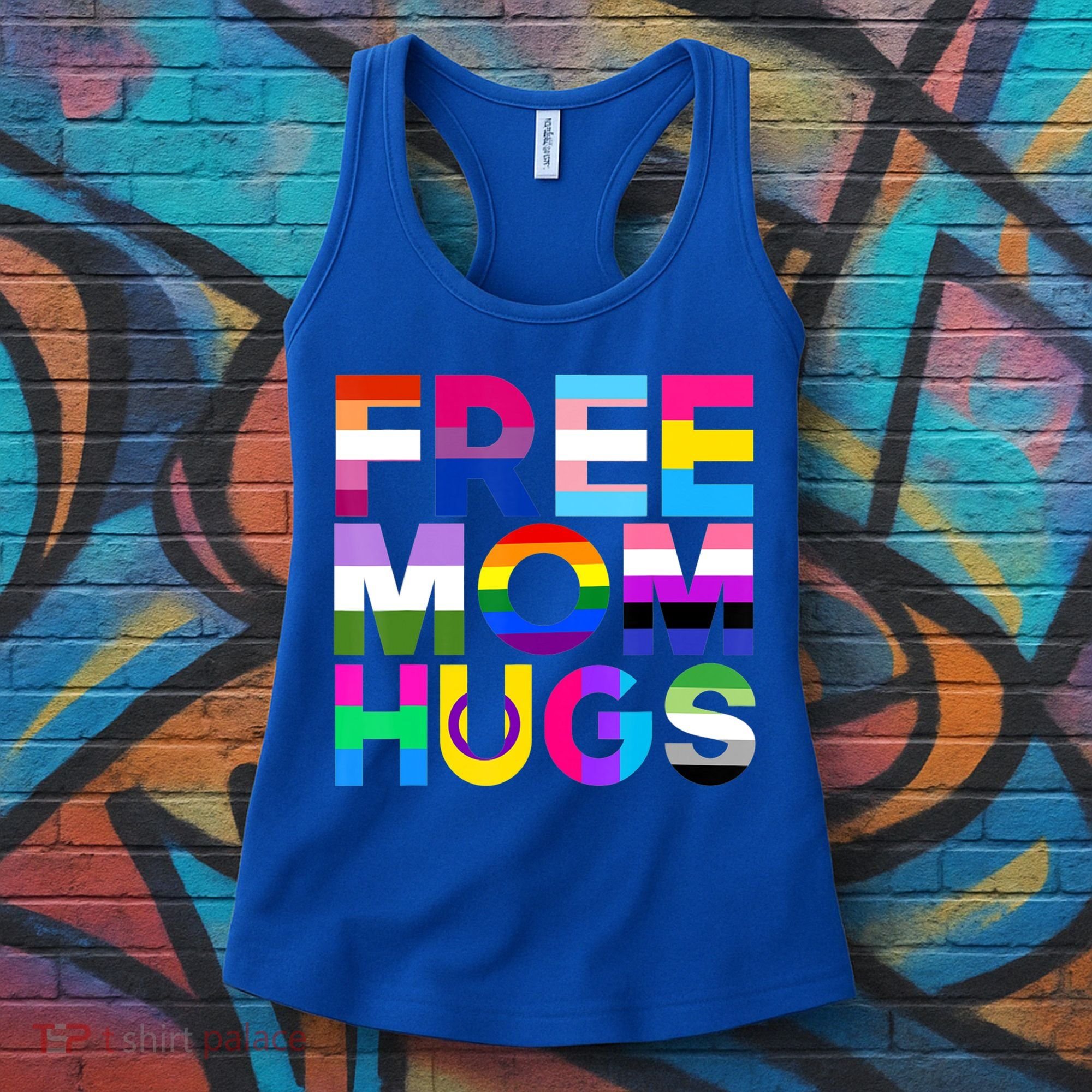 Free Mom Hugs Gift Rainbow Lgbtq Lgbt Pride Month Gift Women's Tank Top