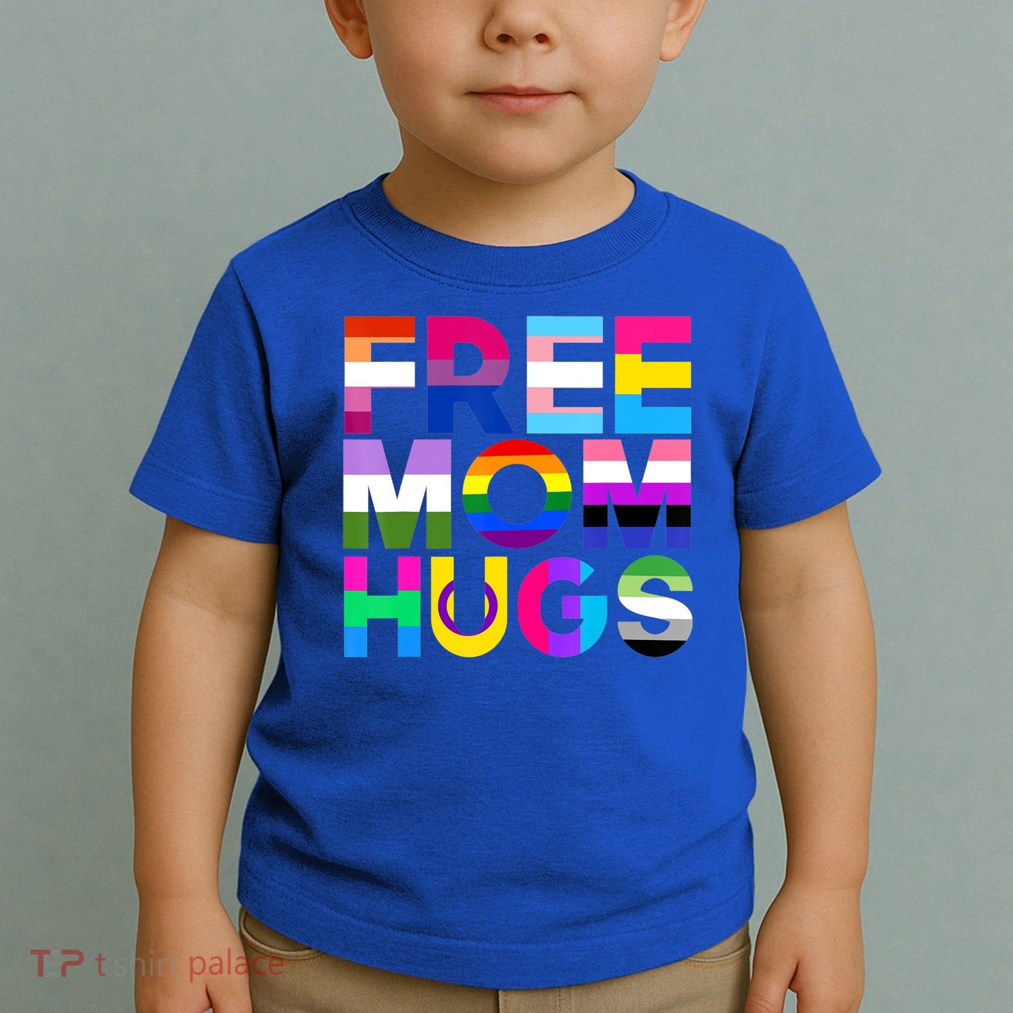 Free Mom Hugs Gift Rainbow Lgbtq Lgbt Pride Month Gift Toddler T-Shirt