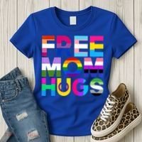 Free Mom Hugs Gift Rainbow Lgbtq Lgbt Pride Month Gift Women's T-Shirt thumb 3