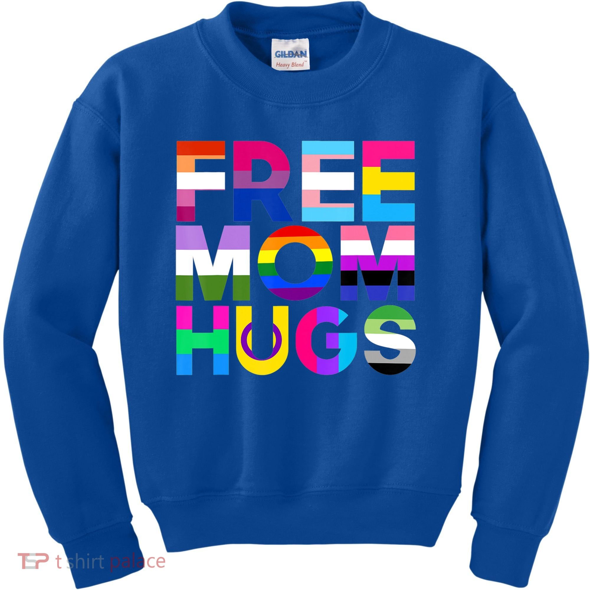 Free Mom Hugs Gift Rainbow Lgbtq Lgbt Pride Month Gift Kids Sweatshirt