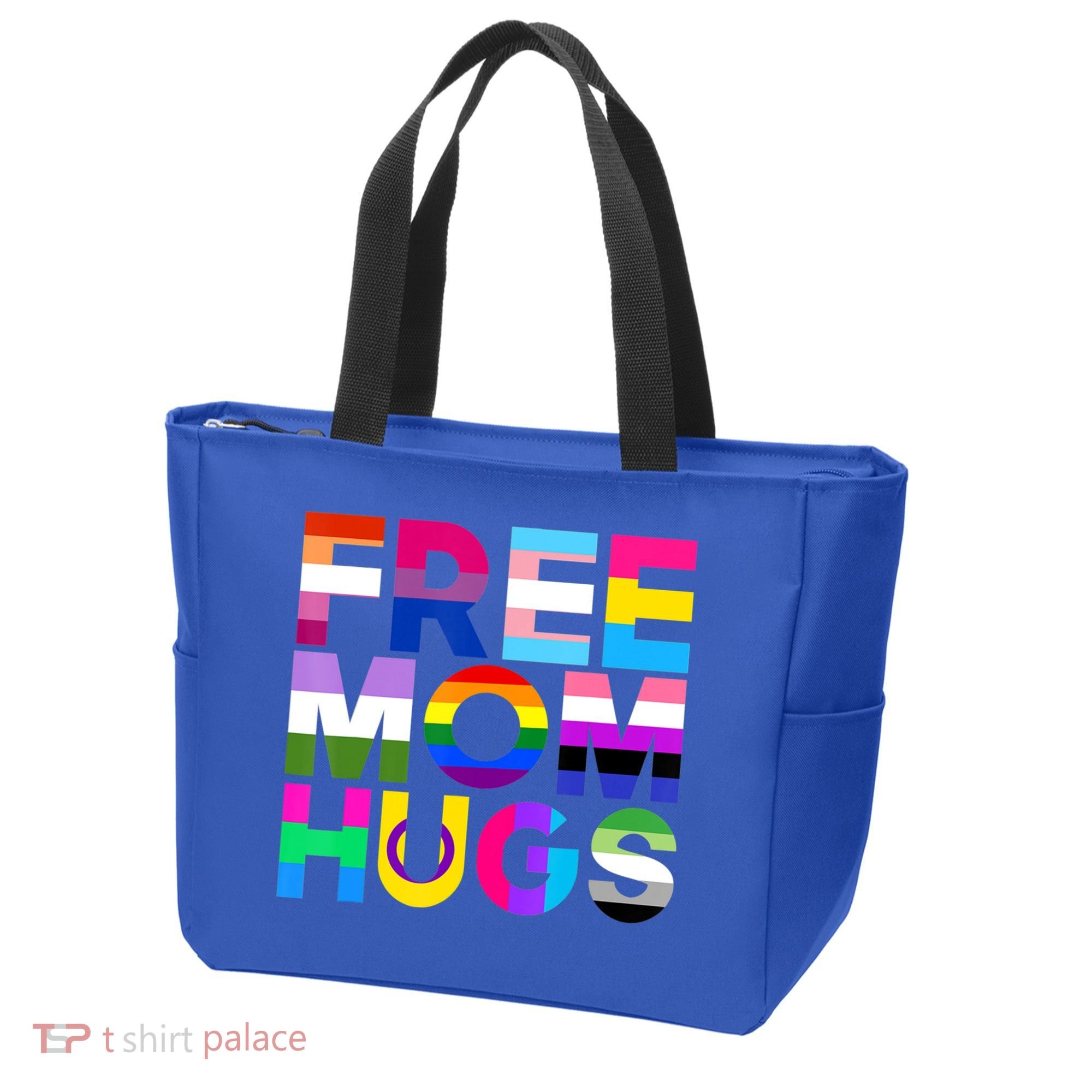Free Mom Hugs Gift Rainbow Lgbtq Lgbt Pride Month Gift Tote Bag