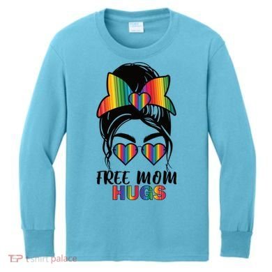 Free Mom Hugs Funny Gift Kids Long Sleeve Shirt
