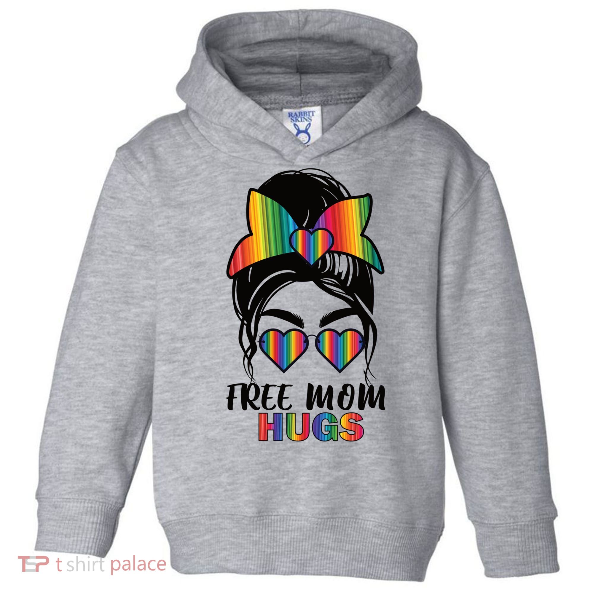 Free Mom Hugs Funny Gift Toddler Hoodie