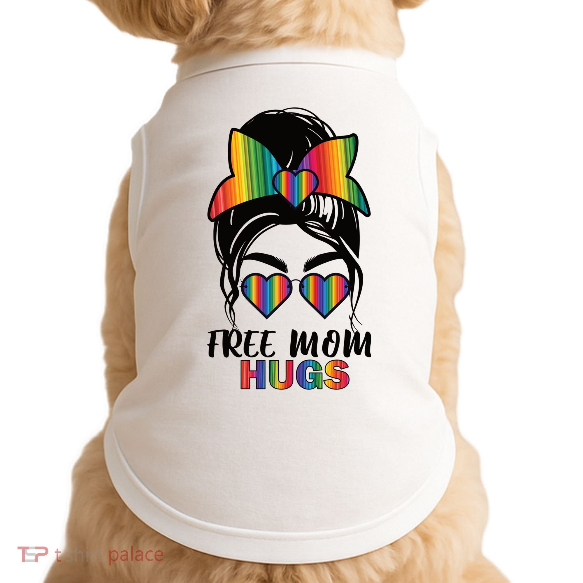 Free Mom Hugs Funny Gift Doggie Tank