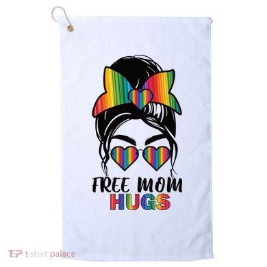 Free Mom Hugs Funny Gift Golf Towel