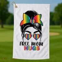 Free Mom Hugs Funny Gift Golf Towel thumb 1